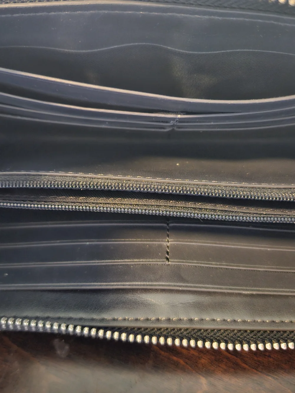 COACH Women's Signature Zip Wallet - Navy